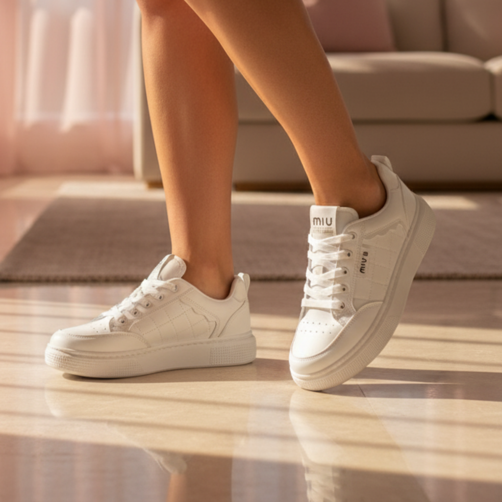 Sneakers Femme Blanc – Style Minimal & Confort Premium